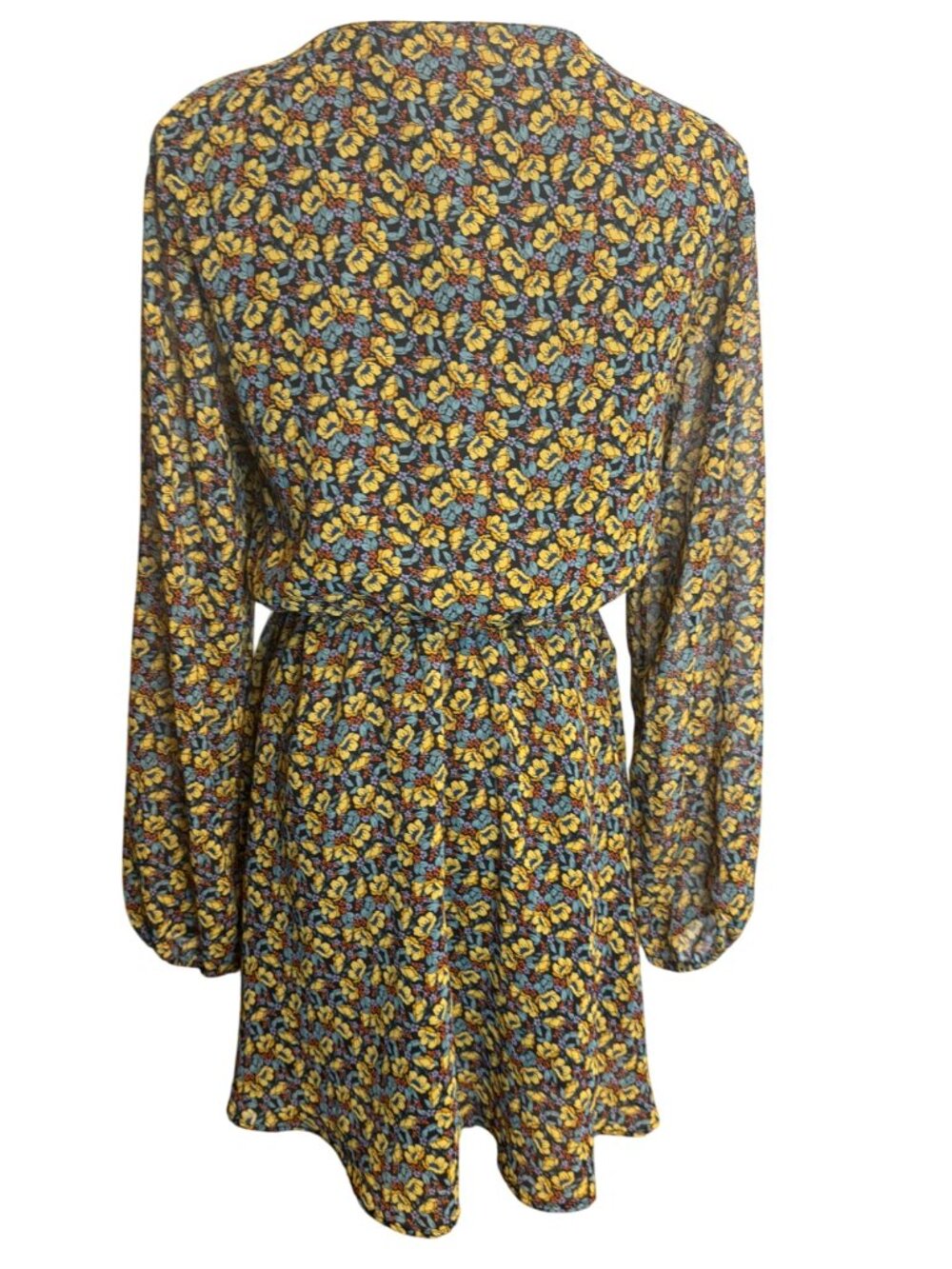 2/$30 ZARA S Floral Long-Sleeve Wrap Dress - Picture 4 of 16